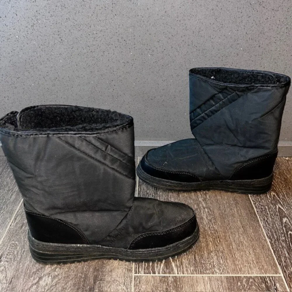 Itasca Ziggy WOS 804045 Mens 9/10 Snow Boot Black Round Toe Ankle Boots